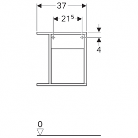 Шкафчик подвесной Geberit iCon 37х40 см с многофункциональным ящиком ДСП/оргстекло белый матовый 841137000