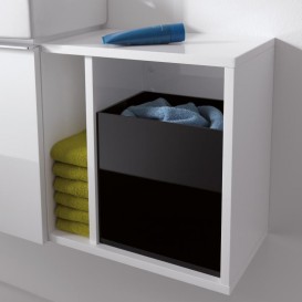 Шкафчик подвесной Geberit iCon 37х40 см с многофункциональным ящиком ДСП/оргстекло белый матовый 841137000