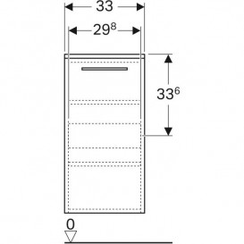 Шкафчик подвесной Geberit Selnova Square 33х33,5 см ДСП лава 501.393.JK.1