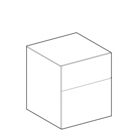 Шкафчик подвесной Geberit Xeno² 45х51 см с двумя выдвижными ящиками ДСП белый/высокоглянцевое покрытие 500.504.01.1