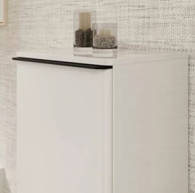 Напівпенал Hansgrohe Xelu Q 40х35 см петлі праворуч МДФ/ДСП глянсова біла ручка матова чорна 54131670