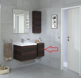 Шафка підвісна Jika Cubito однокамерний петлі зліва венге H43J4201104611