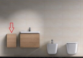 Шкафчик подвесной Jika Cubito однодверный петли слева дуб H43J4201105191