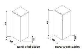 Шафка підвісна Jika Cubito однокамерний петлі зліва дуб H43J4211105191