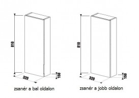 Шафка підвісна Jika Cubito однокамерний петлі справа дуб H43J4241205191