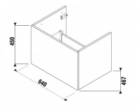 Шафка підвісна Jika Cubito під стільницю венге H41J4243014611