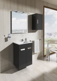 Шкафчик для ванной подвесной из МДФ Roca Debba 60 см с одной дверцей серый антрацит A856838153