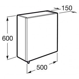 Шкафчик зеркальный подвесной Roca Debba 50 см однодверный белый глянец A856840806