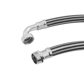 Шланг антивібраційний для систем водопостачання та опалення Kroner KRP60-1BHU кутовий 60 см 1'х1' ВЗ CV031251