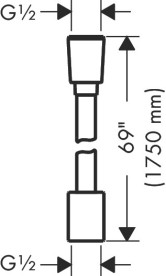 Шланг для душа Hansgrohe Designflex 175 см текстильный золото 28240990