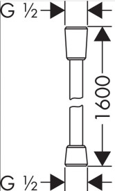 Шланг для душу Hansgrohe Isiflex 160 см пластик поліроване червоне золото 28276300