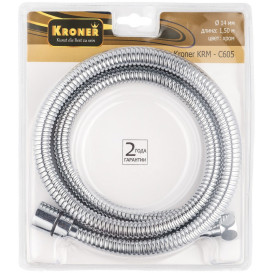 Шланг для душа Kroner C605 Anti-Twis 150 см нержавеющая сталь хром CV016212