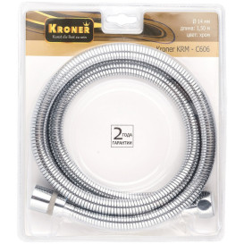 Шланг для душа Kroner C606 Anti-Twis 150 см нержавеющая сталь хром CV016677