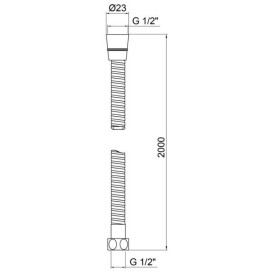 Шланг для душа Kroner KRM C604 200 см нержавеющая сталь хром CV023621