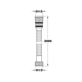 Шланг для душу Paffoni 200 см золото ZFLO002GF