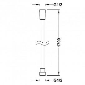 Шланг для душа Tres Satin 170 см с механизмом против скручивания матовое розовое золото 9134609OPM