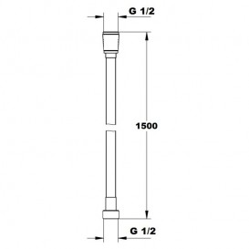 Шланг для душа Vema Vema  150 см полимер черный матовый P000401F0202