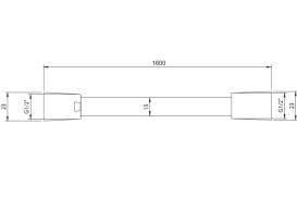 Шланг для душу Villeroy & Boch Universal Showers 160 см ПВХ матовий нікель TVC00003400064