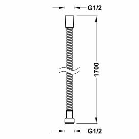 Шланг із подвійним обплетенням Tres зістарена латунь матовий 913483005LM