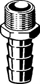Шланговый штуцер Viega 1845 ¼ латунь хромированная 140540