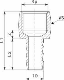 Шланговий штуцер Viega 1846 ⅛ латунь 129606