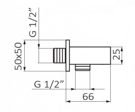 Шланговое підключення GRB Hydro з утримувачем для душу хром 050067