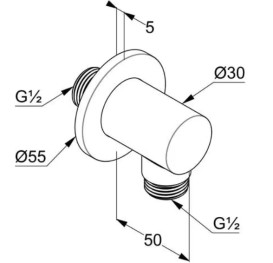 Шланговое подключение Kludi A-Qa брашированное золото PVD 65547N000