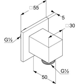 Шлангове підключення Kludi A-Qa брошурована бронза PVD 65549N100