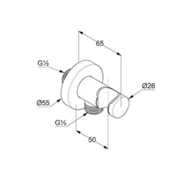Шлангове підключення Kludi A-Qa з тримачем для душу брошуроване золото PVD 60547N000