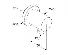 Шлангове підключення Kludi Nova Fonte Puristic метал хром 2054305-15