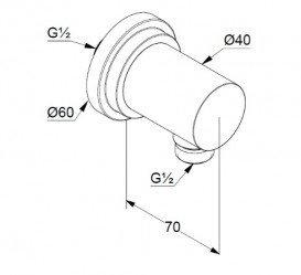 Шлангове підключення Kludi Nova Fonte Classic метал хром 2054305-25