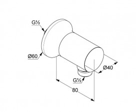 Шланговое подключение Kludi Nova Fonte Deco металл хром 2054305-35