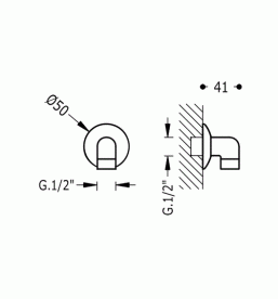 Шланговое підключення Tres латунь хром 134873