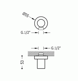 Шланговое подключение Tres латунь хром 20518301