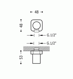 Шланговое подключение Tres латунь хром 20018301