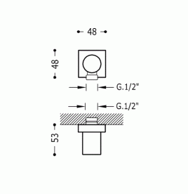 Шланговое підключення Tres латунь хром 06118301