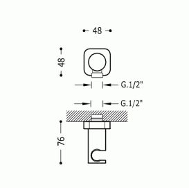 Шлангове підключення Tres Loft colors з тримачем для душу білий/хром 20018201BL