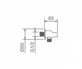 Шланговое подсоединение Fiore с держателем для душа хром 35PMS001(30CR8722)