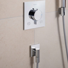 Шланговое подсоединение Hansgrohe FixFit Fine Е с обратным клапаном хром 28883000