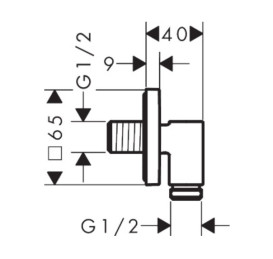 Шланговое подсоединение Hansgrohe FixFit Fine Е с обратным клапаном золото 28883990
