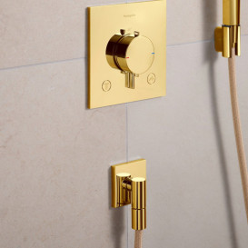 Шланговое подсоединение Hansgrohe FixFit Fine Е с обратным клапаном золото 28883990