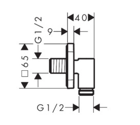 Шланговое подсоединение Hansgrohe FixFit Fine Q с обратным клапаном белый матовый 28884700