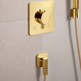 Шлангове підключення Hansgrohe FixFit Fine Q зі зворотним клапаном золото 28884990