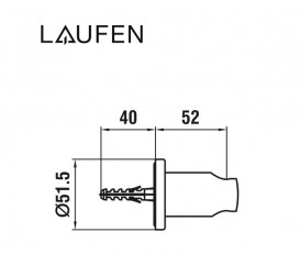 Тримач для ручного душу Laufen метал хром HF504779100000