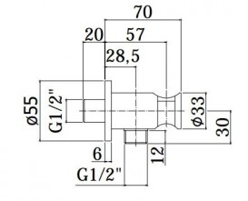 Шланговое під'єднання Paffoni Light хром ZSUP 031 CR