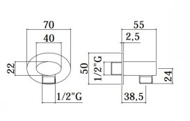 Шланговое під'єднання Paffoni хром ZACC 271 CR