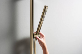 Штанга для душа Hansgrohe Unica Puro S 65 см с держателем и шлангом 160 см шлифованная бронза 24402140