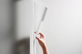 Штанга для душу Hansgrohe Unica Puro S 65 см з тримачем та шлангом 160 см матовий білий 24402700