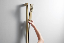 Штанга для душу Hansgrohe Unica Puro E 90 см з утримувачем та шлангом 160 см шліфована бронза 24403140