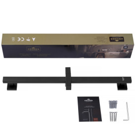 Штанга для душу Kroner KRP Edelstahl Kubus-SCH230 65 см нержавіюча сталь чорний CV034876